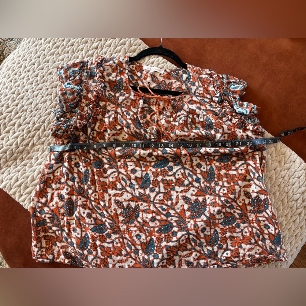 Anthropologie Vineyard Ruffle Sleeve Top - Picture 10 of 11